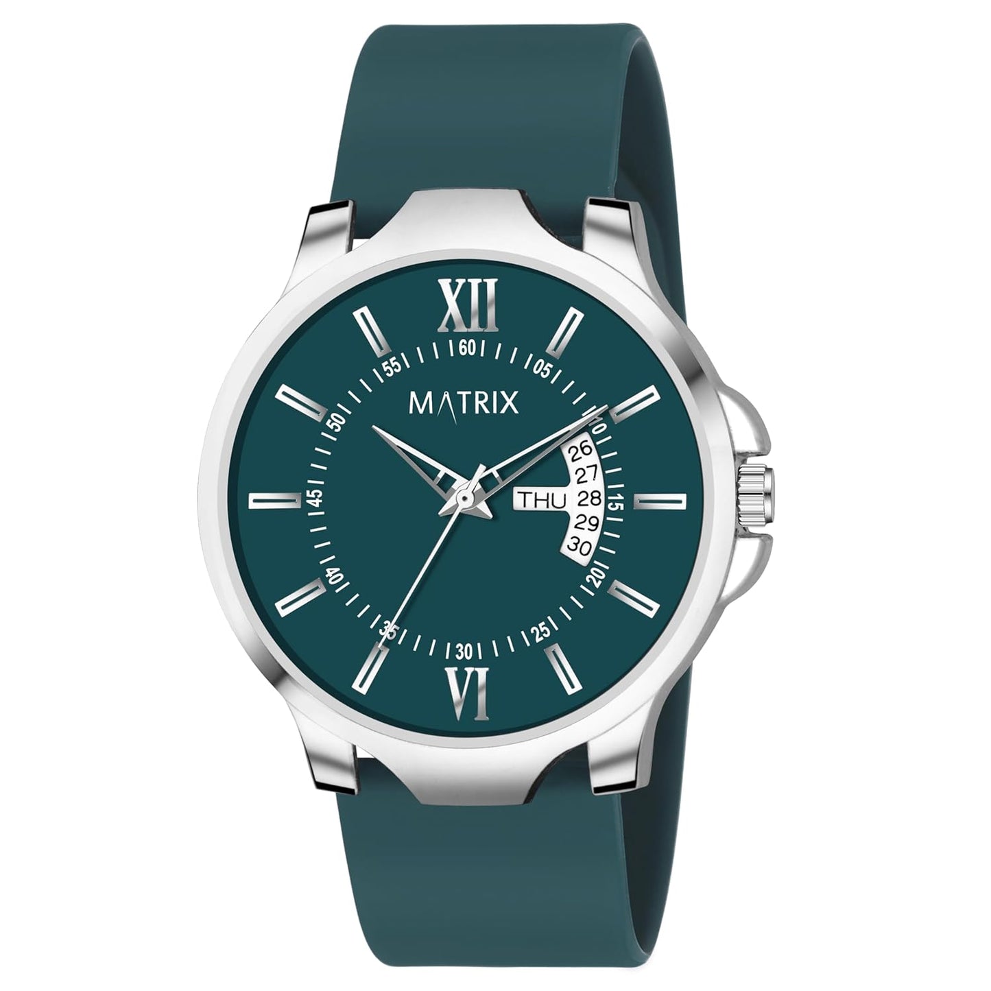 Magnetix Antique 2.0 Day & Date Silicone Strap Analog Watch