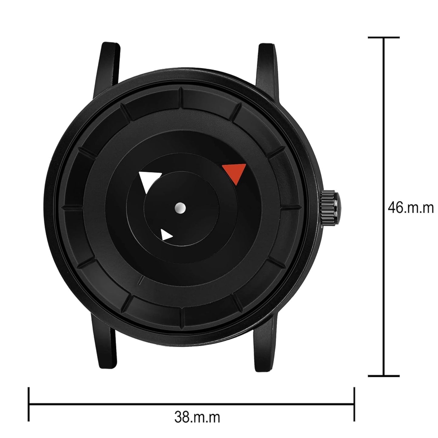 Acnos Uniq Black Dial White Black Leather Belt Analogue Watch for Men Boys Pack of 1