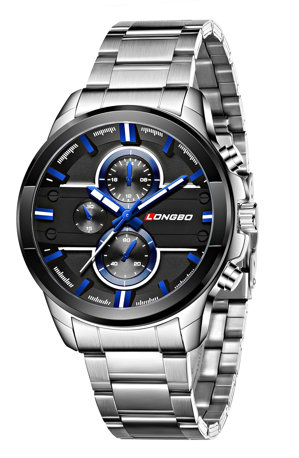 LUXOR Silver Business Casual Stainless Steel Watch with Luminous Hand