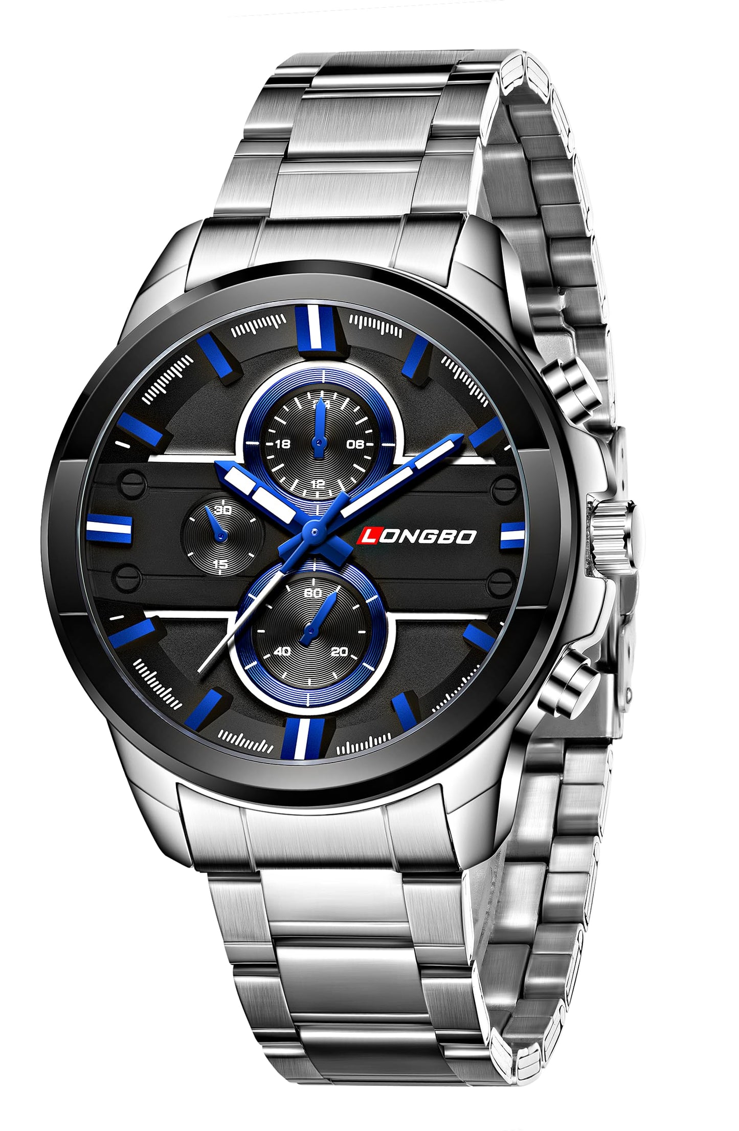 LUXOR Silver Business Casual Stainless Steel Watch with Luminous Hand