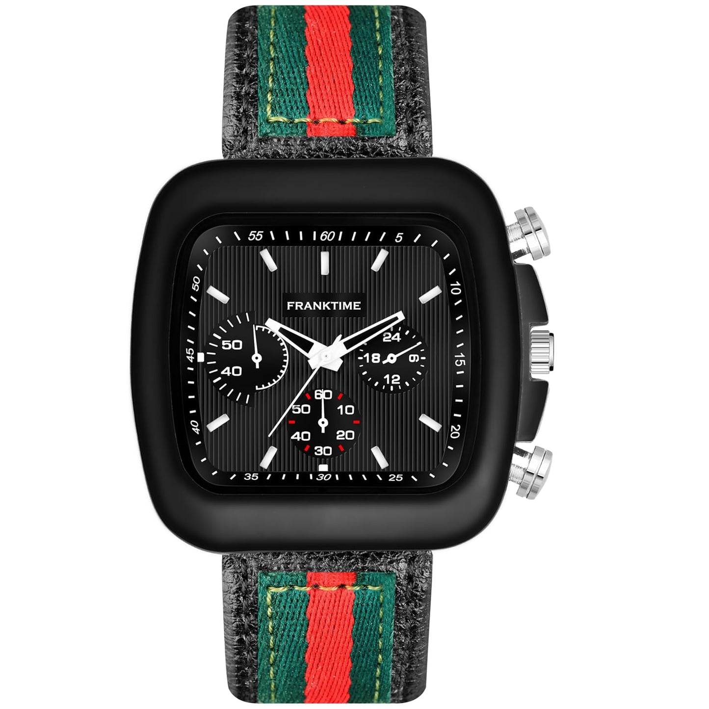 Fynkron Enlighter Square Series Analog Watch for Men with Premium Leather Strap