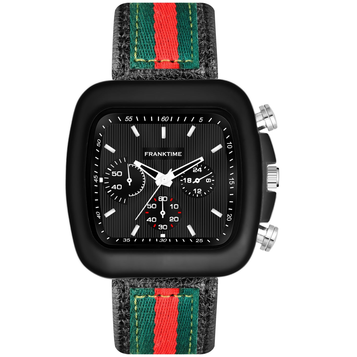 Fynkron Enlighter Square Series Analog Watch for Men with Premium Leather Strap